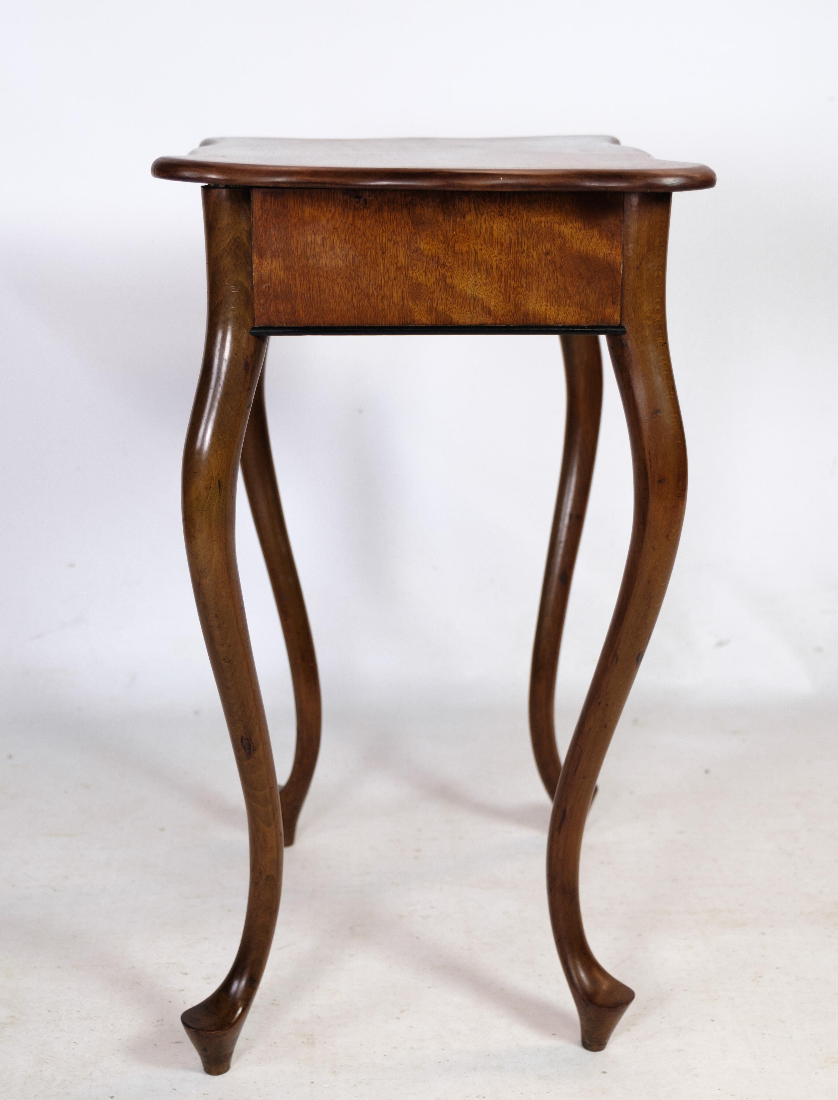 Danish Side Table, Shelf, Mahogany, 1880 For Sale