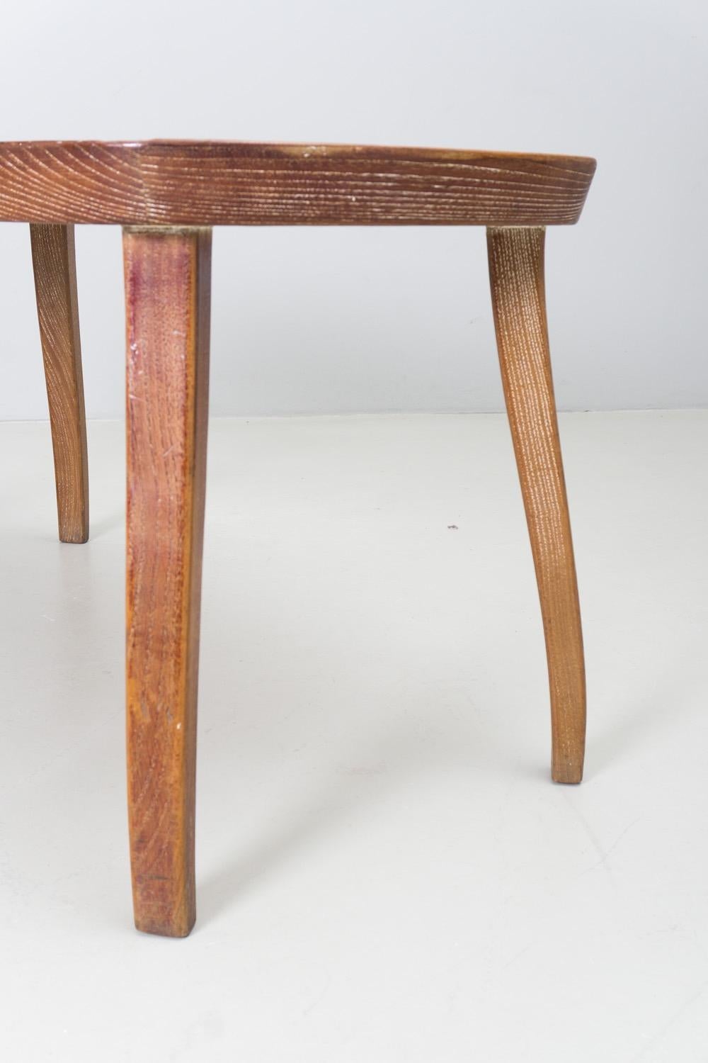 Italian Side Table, Solid Oak, Maurizio Tempestini, 1938 / 1940