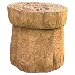 Beistelltisch Massiv Teak Wurzelholz Natürliches Finish Modern Organisch