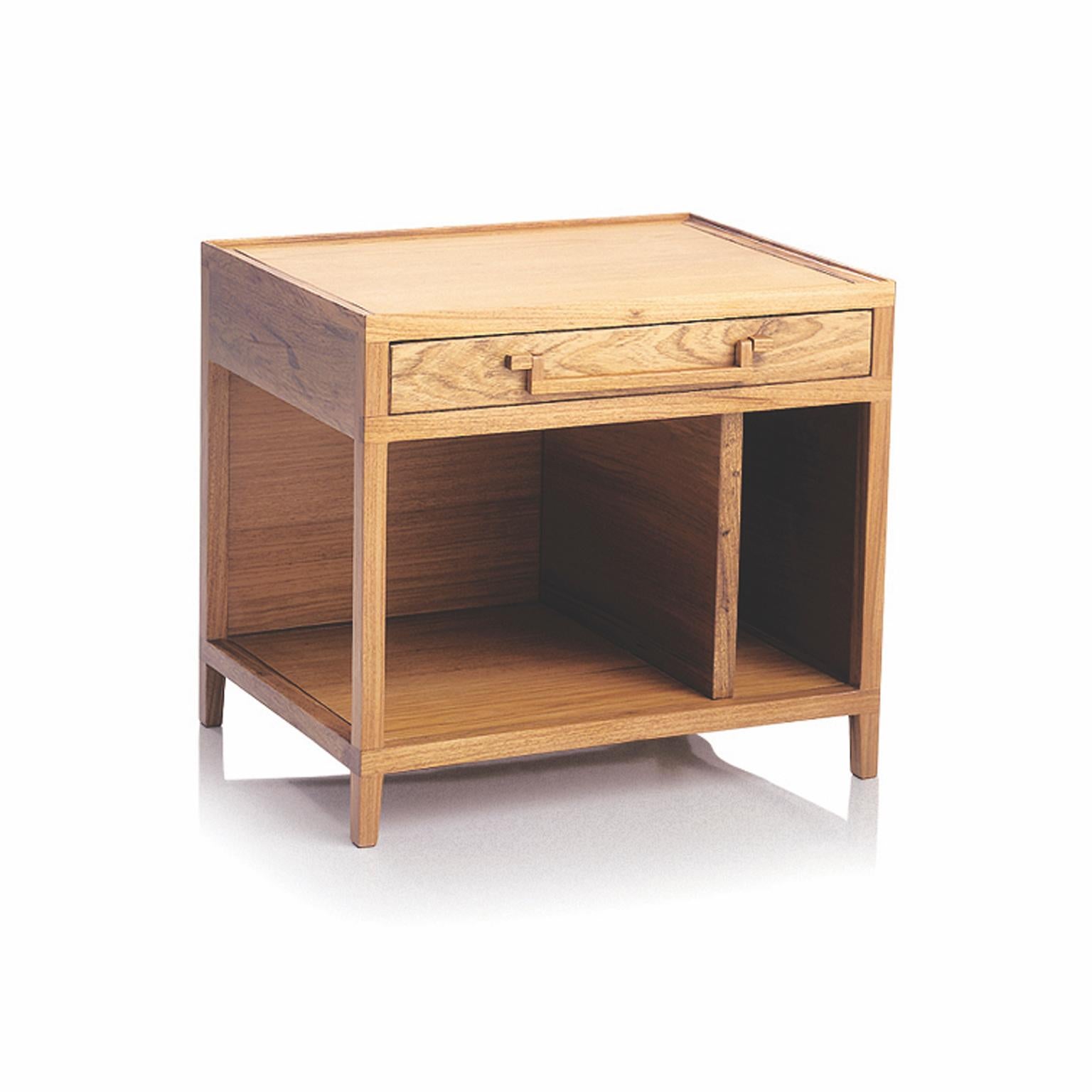 Hand-Crafted Side Table Soliu Made of Tropical Hardwood in Brazilian Contemporary Design For Sale