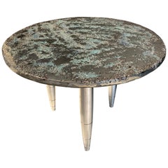 21st Century Table - Stardust sky - Pewter Murano Glass Xavier Lavergne France