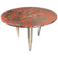 21st Century Table Stardust Vulcanus Pewter Murano Glass Xavier Lavergne France