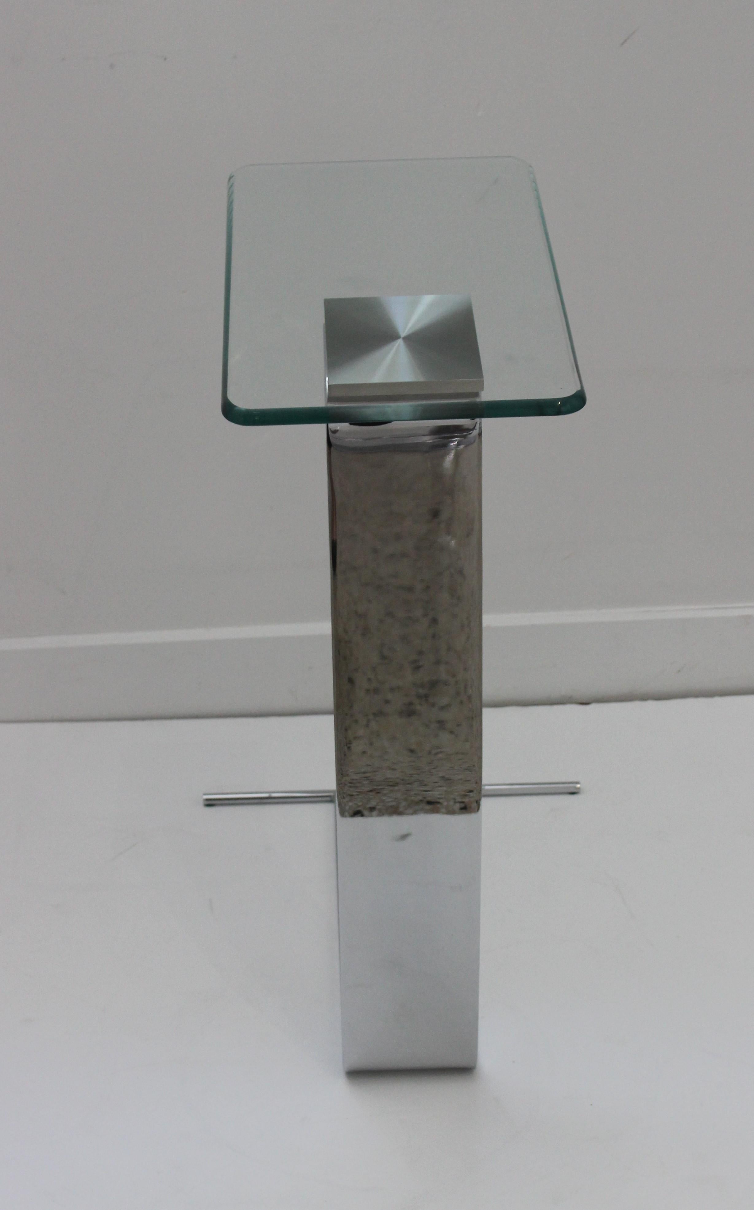 Side Table Steel Glass in Style of DIA 3