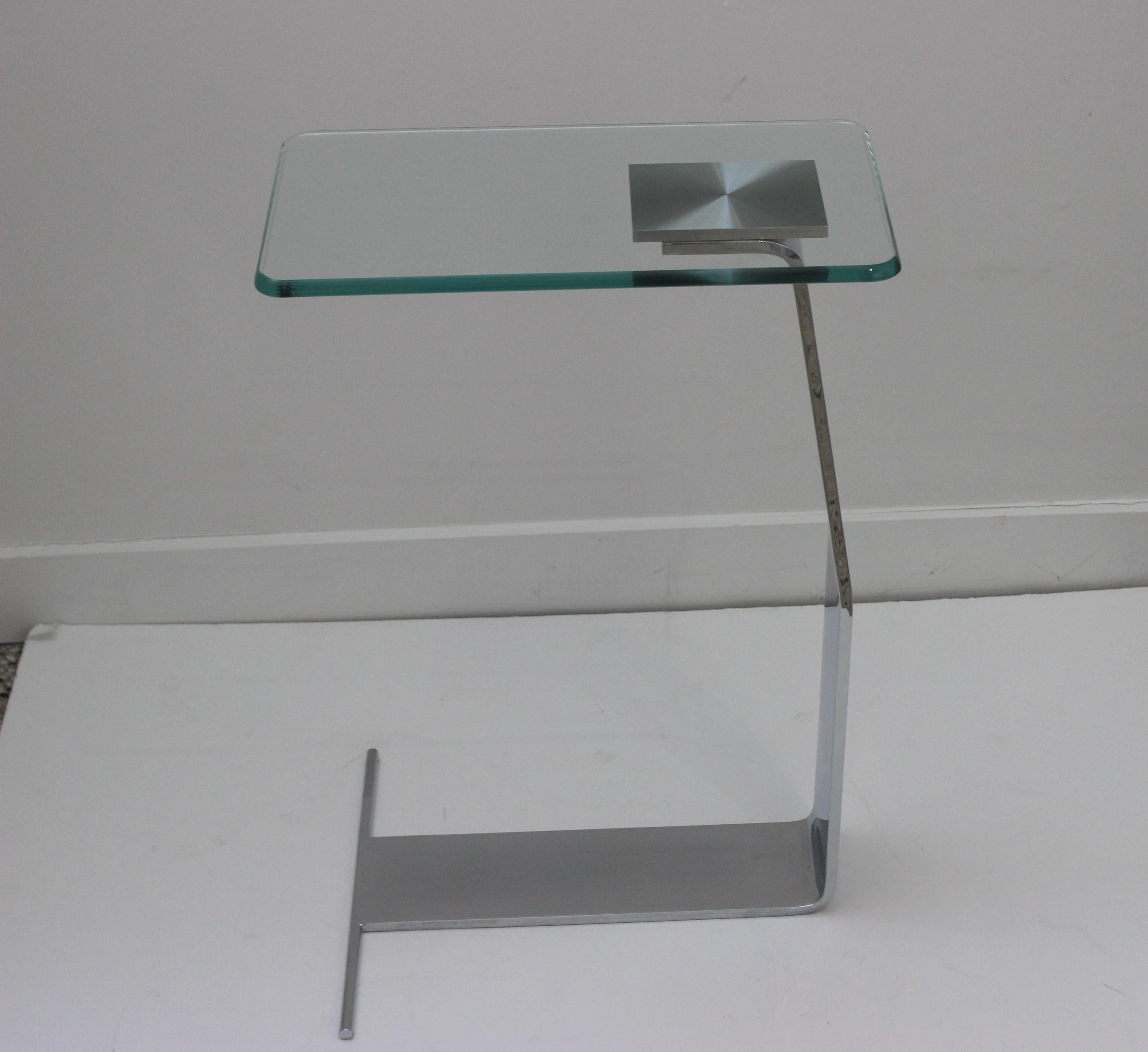 Side Table Steel Glass in Style of DIA 2