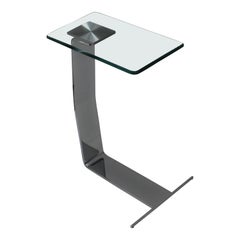 Side Table Steel Glass in Style of DIA