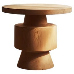 Table d'appoint, tabouret ou table de nuit en finition bois massif, table auxiliaire Socle 30