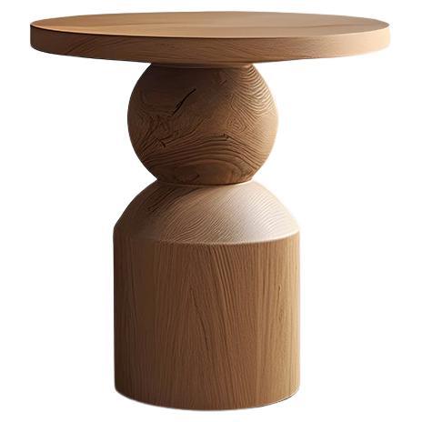 Side Table, Stool or Nightstand in Solid Wood Finish, Auxiliary Table Socle 31 For Sale