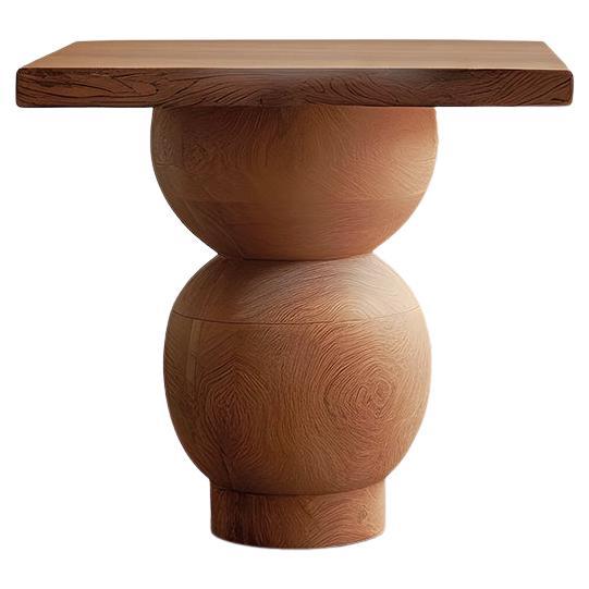 Side Table, Stool or Nightstand in Solid Wood Finish, Auxiliary Table Socle 32 For Sale