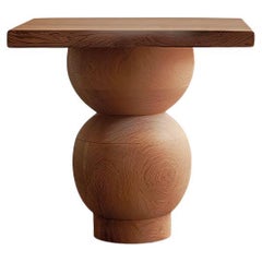 Table d'appoint, tabouret ou table de nuit en finition bois massif, table auxiliaire Socle 32