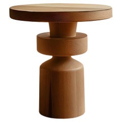 Table d'appoint, tabouret ou table de nuit en finition bois massif, table auxiliaire Socle 34