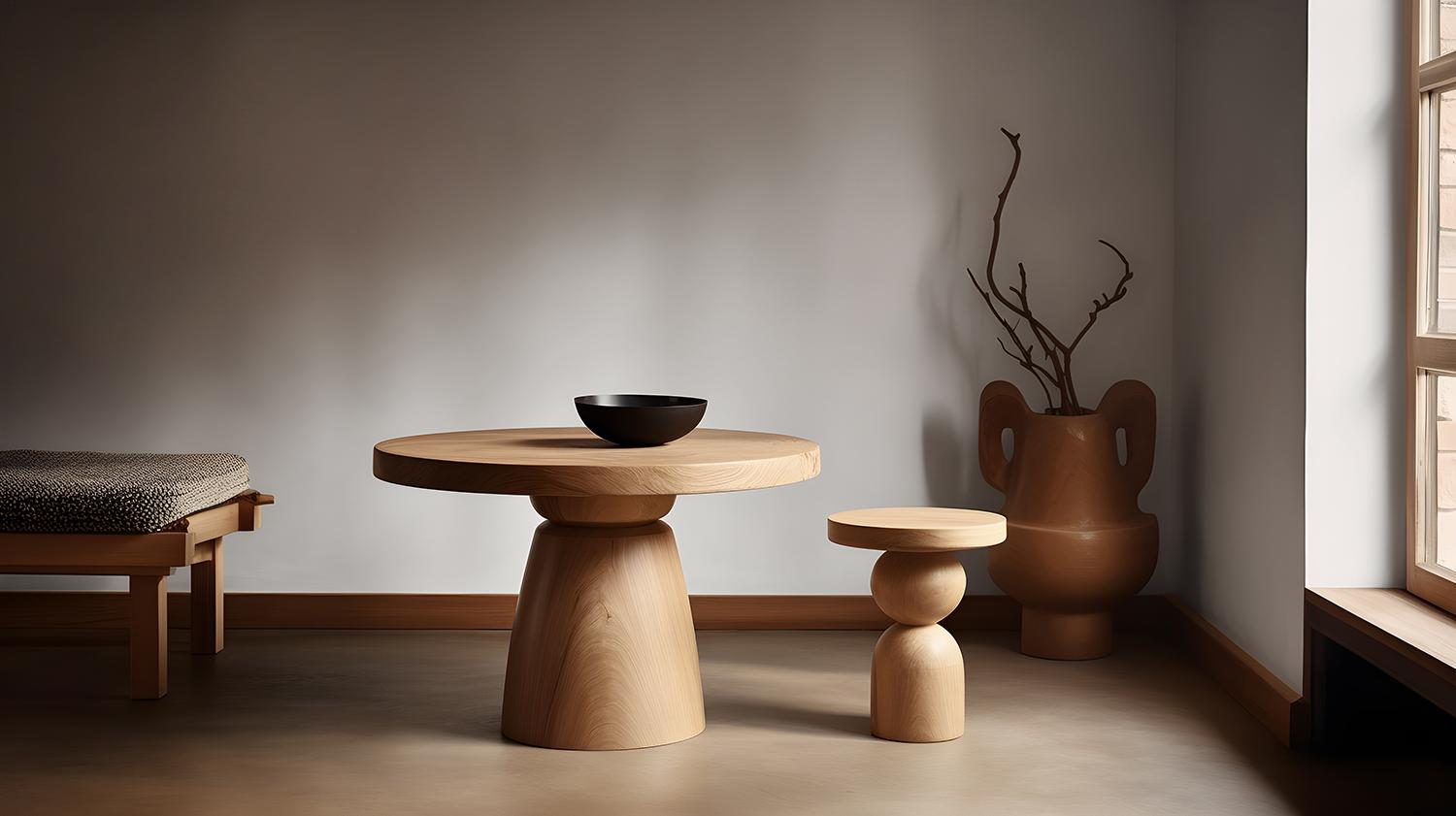 Socle table d'appoint, table auxiliaire, table de nuit

Socle est une petite table en bois massif conçue par l'équipe de design de NONO. Réalisée en bois massif, sa construction élaborée sert de support, à l'instar d'un socle pour une statue ou une