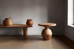 Side Table, Stool or Nightstand in Solid Wood Finish, Auxiliary Table Socle 38