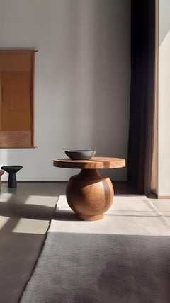 Side Table, Stool or Nightstand in Solid Wood Finish, Auxiliary Table Socle 39