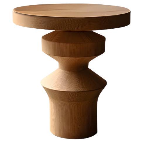 Side Table, Stool or Nightstand in Solid Wood Finish, Auxiliary Table Socle 40 For Sale