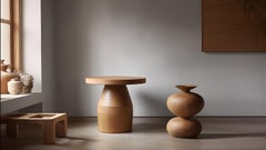Side Table, Stool or Nightstand in Solid Wood Finish, Auxiliary Table Socle 41
