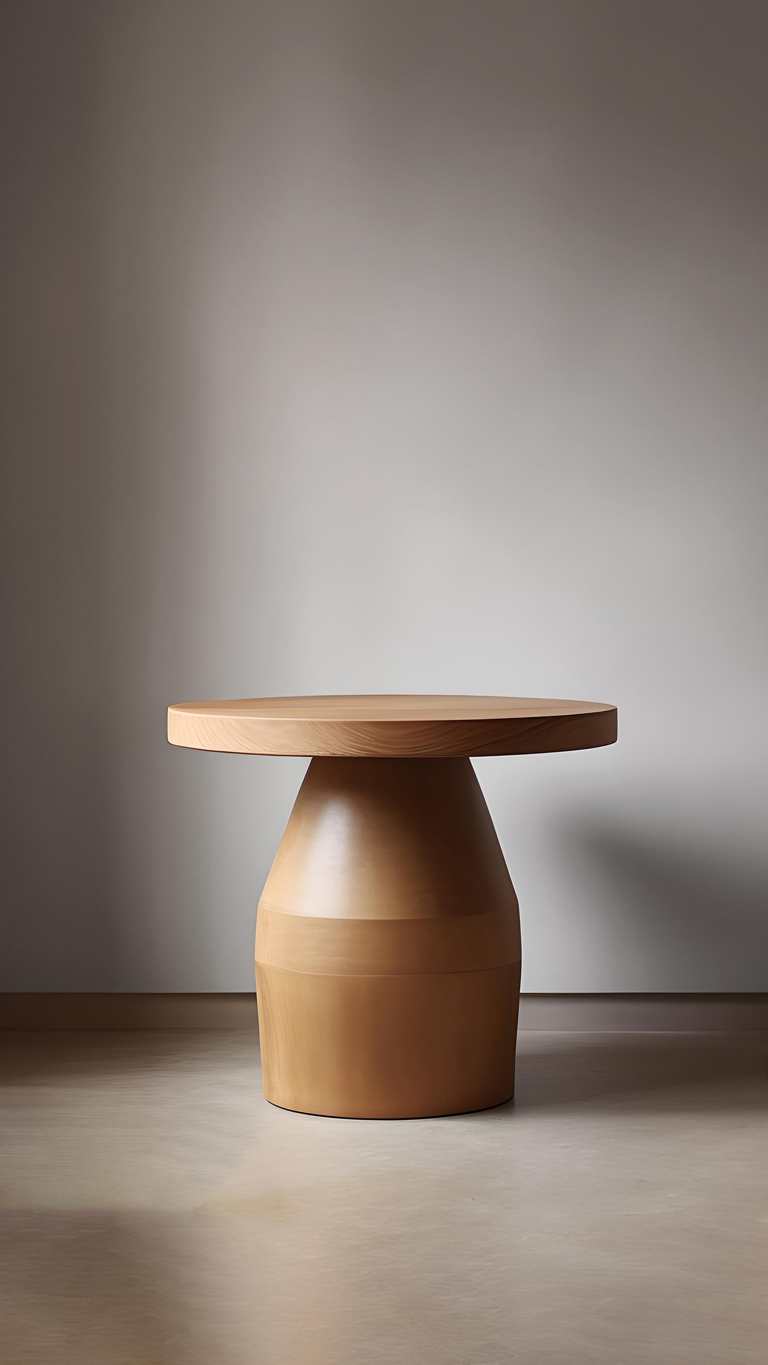 Side Table, Stool or Nightstand in Solid Wood Finish, Auxiliary Table Socle 41 In New Condition For Sale In Estado de Mexico CP, Estado de Mexico