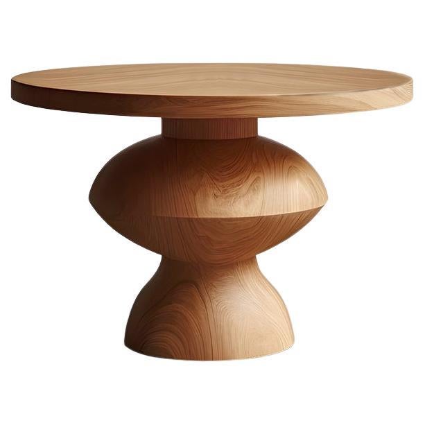 Side Table, Stool or Nightstand in Solid Wood Finish, Auxiliary Table Socle 42 For Sale