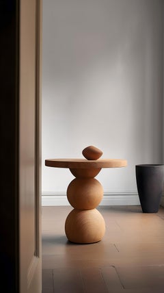 Side Table, Stool or Night Stand in Solid Wood Finish, Auxiliary Table Socle 44