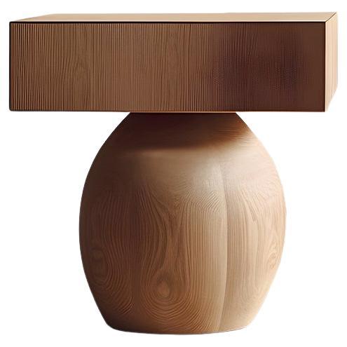 Tavolino, sgabello o comodino con finitura in Wood Wood, tavolo ausiliario Socle 45