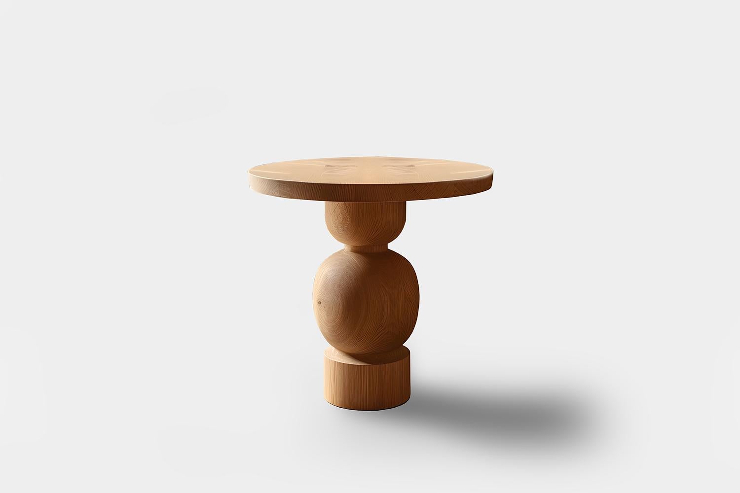 Socle table d'appoint, table auxiliaire, table de nuit

Socle est une petite table en bois massif conçue par l'équipe de design de NONO. Réalisée en bois massif, sa construction élaborée sert de support, à l'instar d'un socle pour une statue ou une