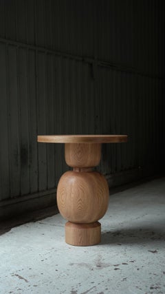 Beistelltisch, Hocker oder Nachttisch aus Massivholz in Massivholzoptik, Socle 46