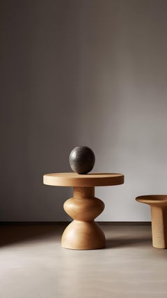 Side Table, Stool or Night Stand in Solid Wood Finish, Auxiliary Table Socle 47