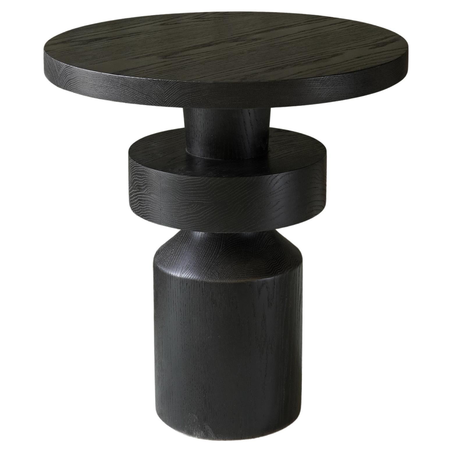Side Table, Stool or Nightstand in Solid Wood Finish, Auxiliary Table Socle 34 For Sale