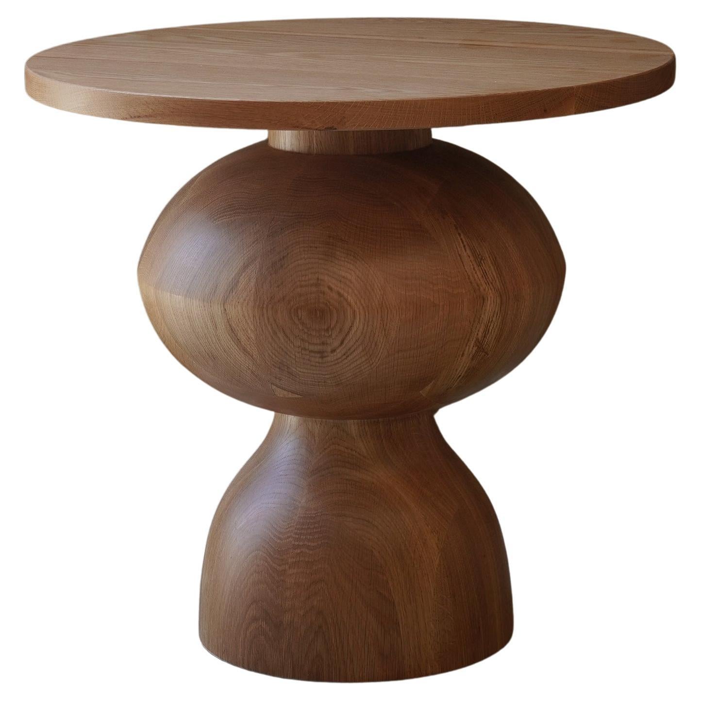 Side Table, Stool or Nightstand in Solid Wood Finish, Auxiliary Table Socle 42 For Sale