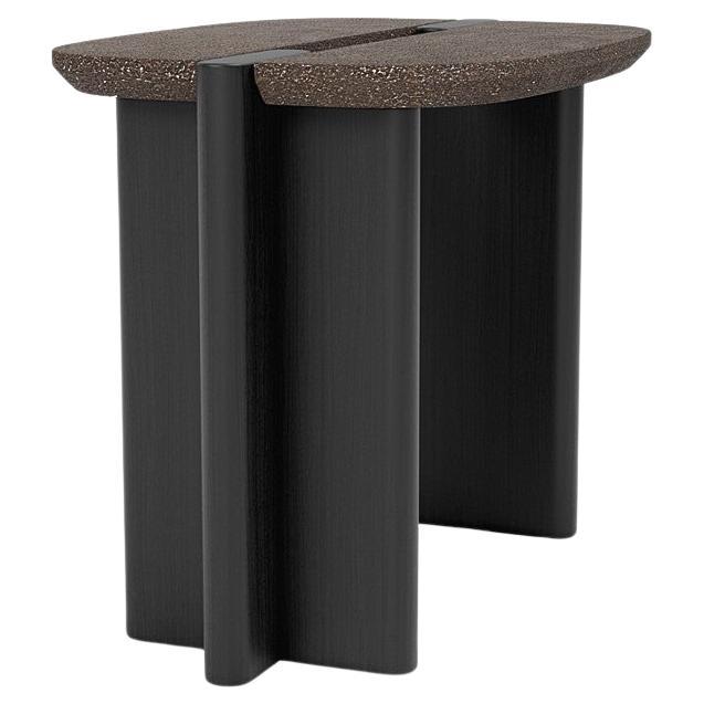 Side Table 'Surfside Drive' by Man of Parts, Large, Black Ash & Ivory Ash For Sale 2