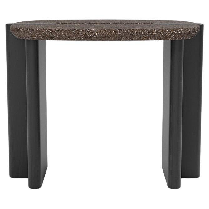 Side Table 'Surfside Drive' by Man of Parts, Large, Black Ash & Ivory Ash For Sale 3