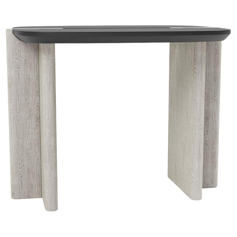 Side Table 'Surfside Drive' by Man of Parts, Large, Black Ash & Ivory Ash