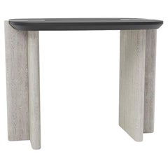 Side Table 'Surfside Drive' by Man of Parts, Large, Black Ash & Ivory Ash