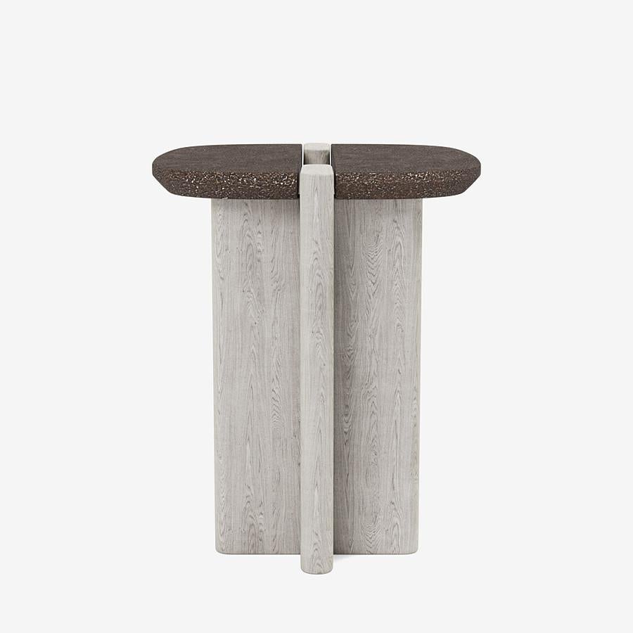German Side Table 'Surfside Drive' by Man of Parts, Large, Coffee Grind and Ivory Ash For Sale