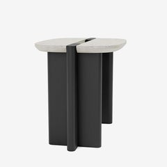 Side Table 'Surfside Drive' by Man of Parts, Large, Ivory Ash & Black Ash