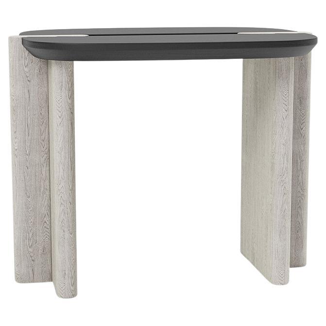 Side Table 'Surfside Drive' by Man of Parts, Large, Ivory Ash & Black Ash  For Sale 1