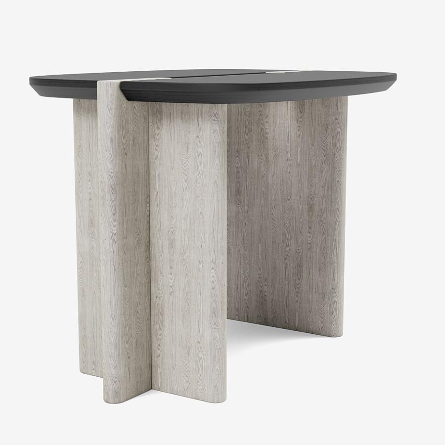 Organic Modern Side Table 'Surfside Drive' by Man of Parts, Small, Black Ash & Ivory Ash For Sale