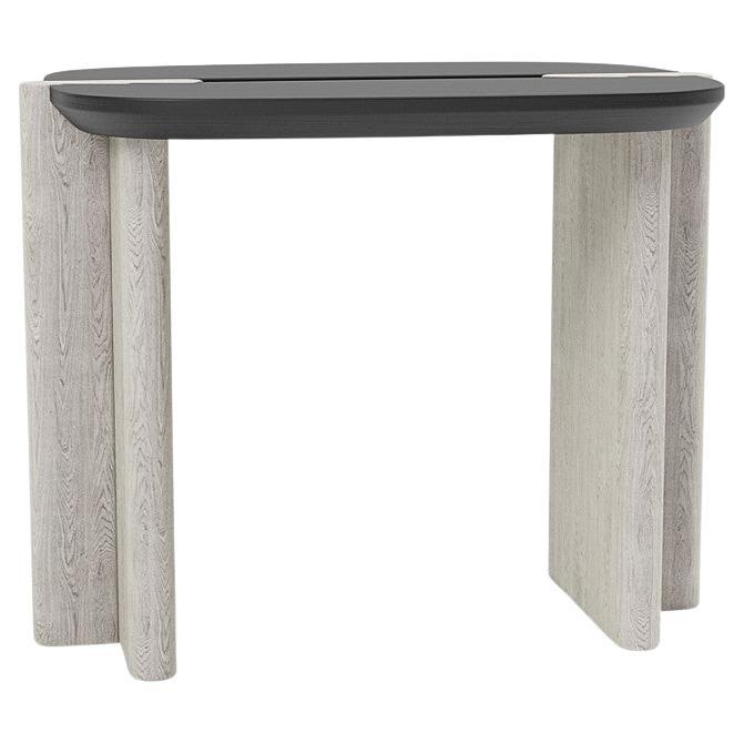 Side Table 'Surfside Drive' by Man of Parts, Small, Black Ash & Ivory Ash