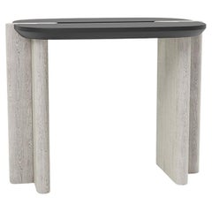 Table d'appoint 'Surfside Drive' par Man of Parts, petite, frêne noir et frêne ivoire