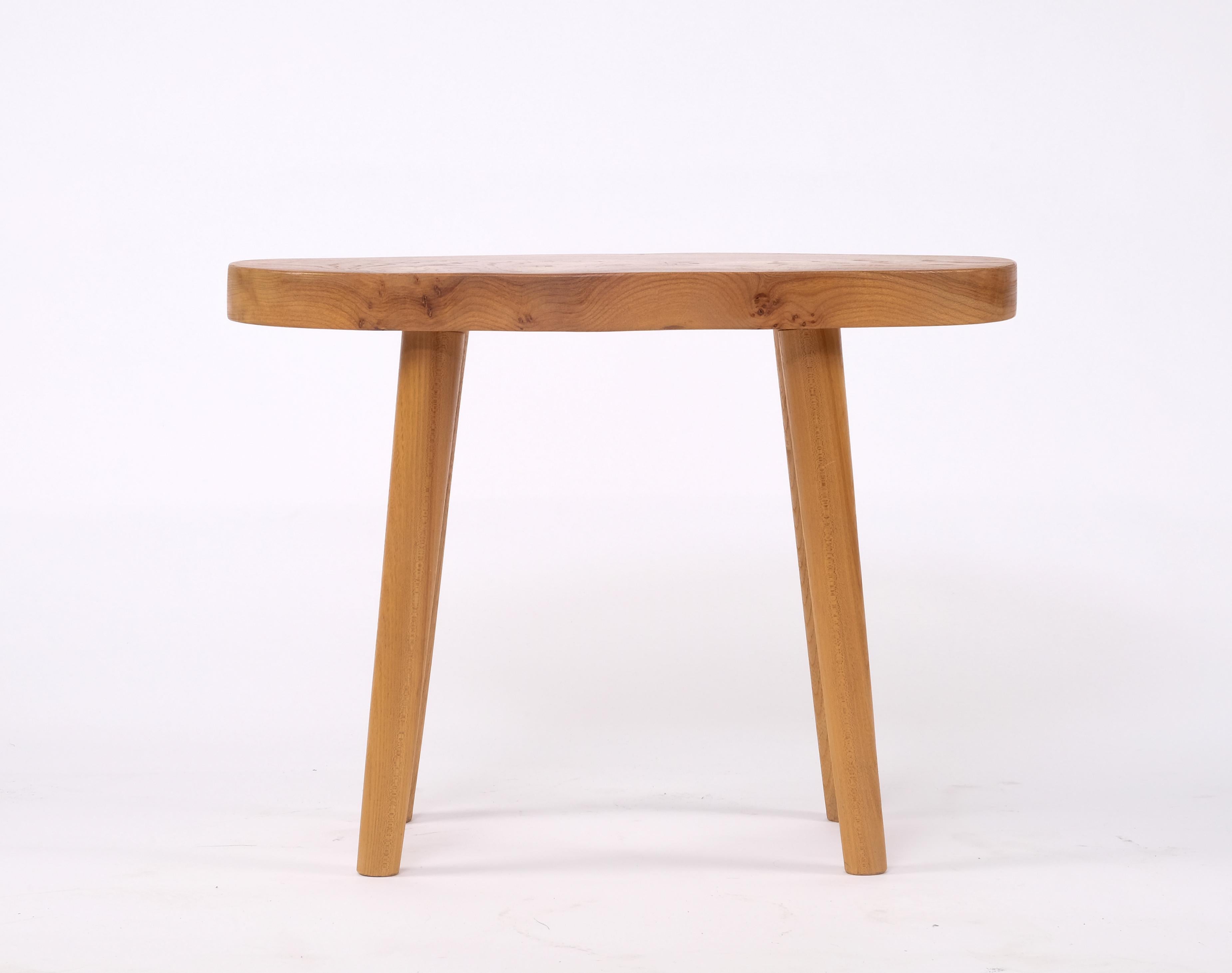 Elm Side Table, Sweden, 1960s For Sale