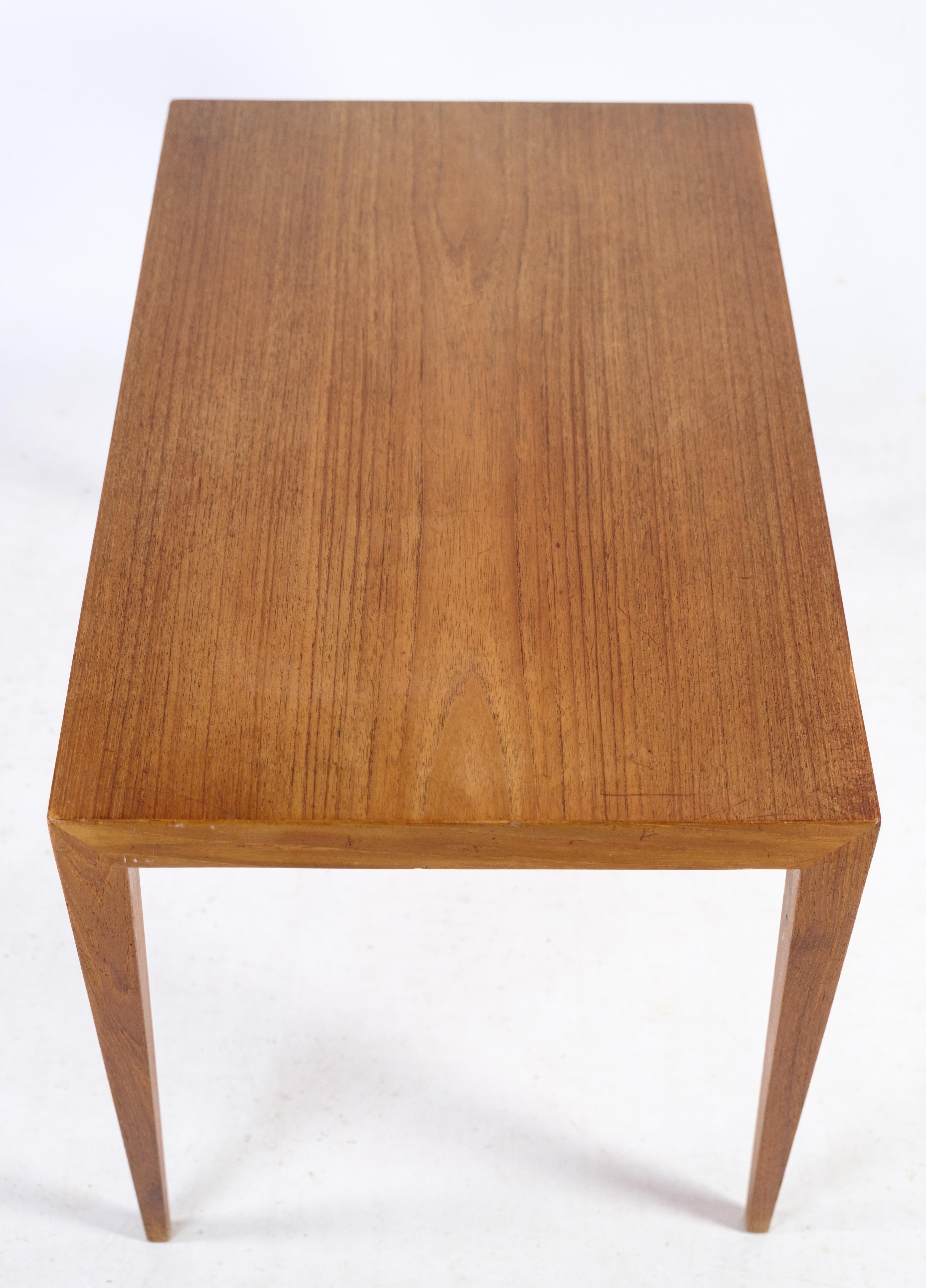 Mid-Century Modern Side Table Made In Teak By Severin Hansen, Haslev Furniture Factory, 1960s For Sale