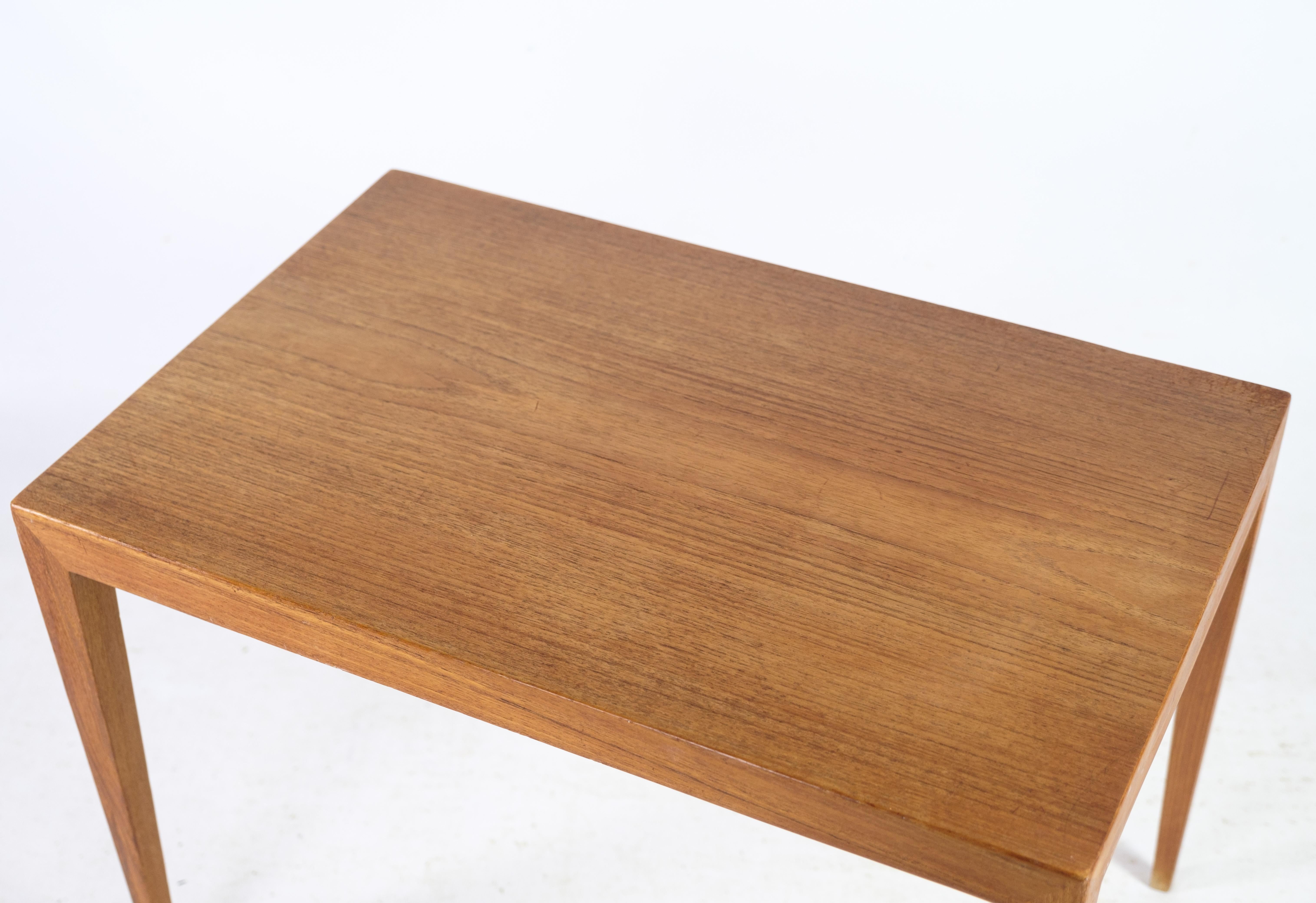 Danish Side Table Made In Teak By Severin Hansen, Haslev Furniture Factory, 1960s For Sale