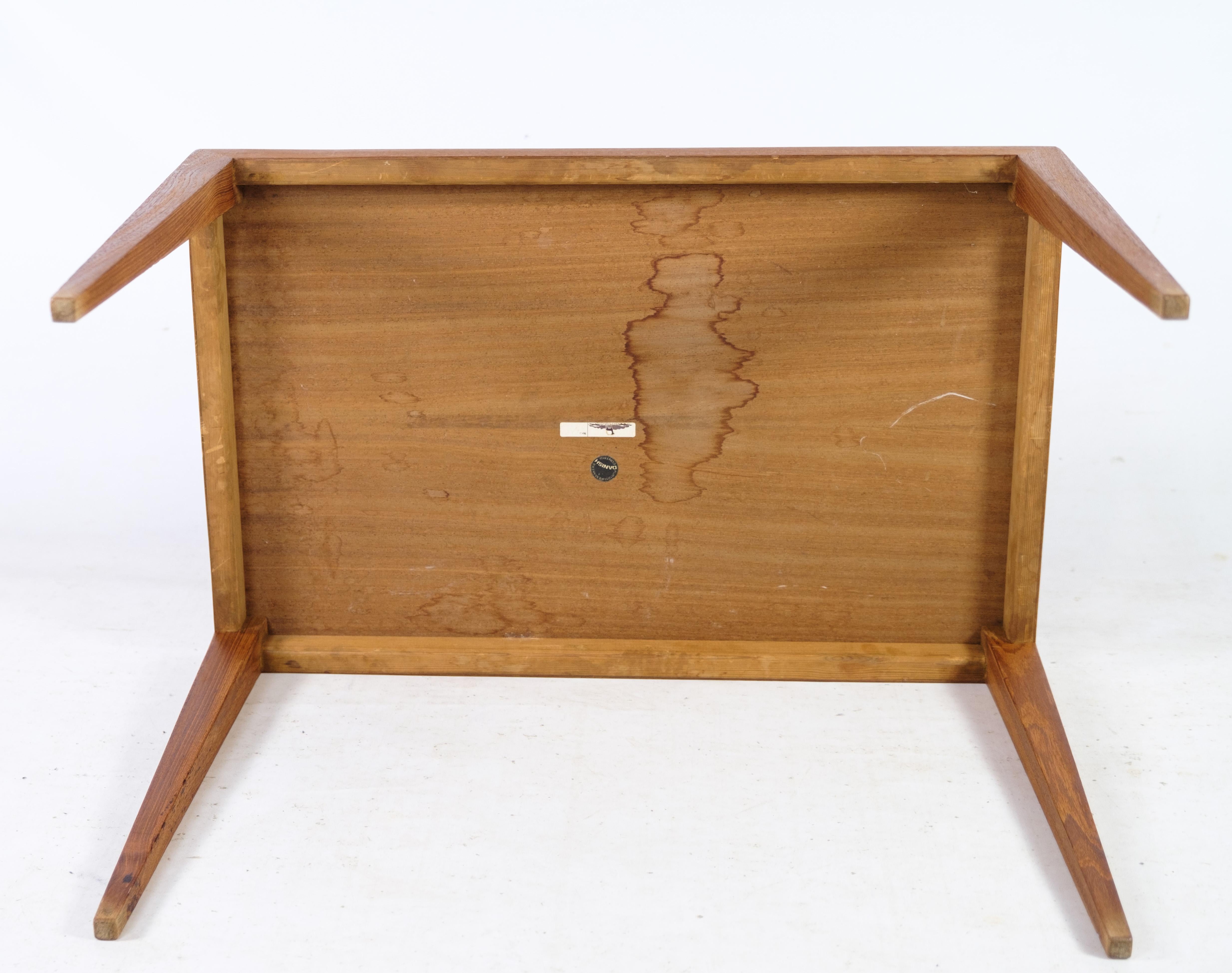 Milieu du XXe siècle Table d'appoint en teck par Severin Hansen, manufacture de meubles Haslev, années 1960 en vente