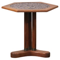 Side Table Top Inlaid in Glass Mosaic in the Style of Gordon & Jane Martz