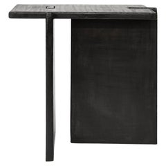 Side Table Unique Organic Black Modern/Contemporary Waxed Steel