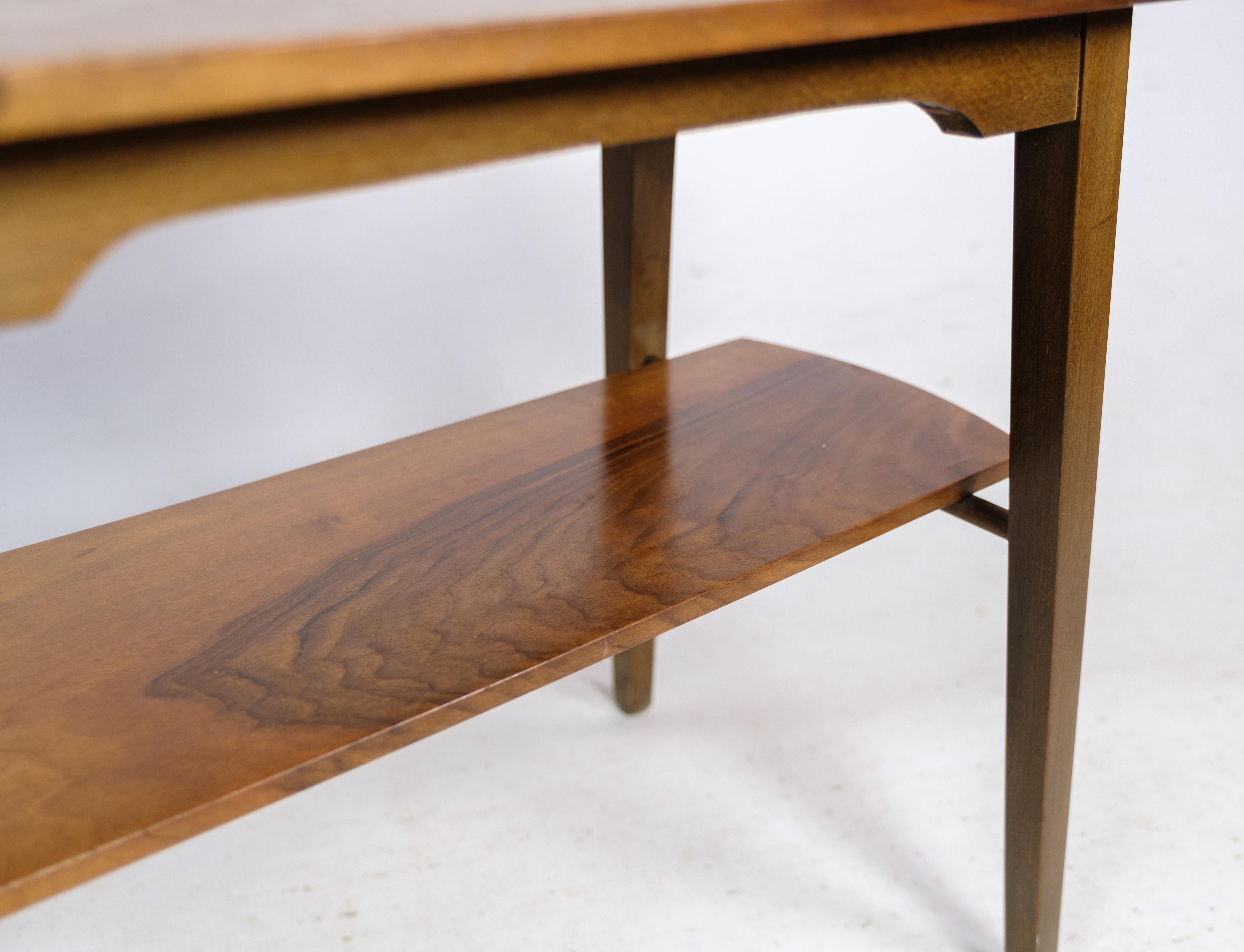 Danish Side Table, Walnut, 1960 For Sale