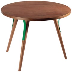 Side Table Way in Wood and Lacquered Metal
