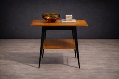 Mesa Auxiliar con Tablero Giratorio en Acabado Pau Marfim y Ébano, c.1950