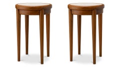 Side Table With Beige Marble Top