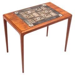 Side table with ceramics, Denmark, 1960s.