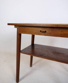 Side Table With Drawer & Shelf Made In Teak, Danish Design From 1960s
